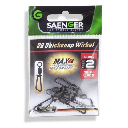 Saenger navlékací karabinka s obratlíkem RS Quicksnap Wirbel 8 20mm, 8ks/bal