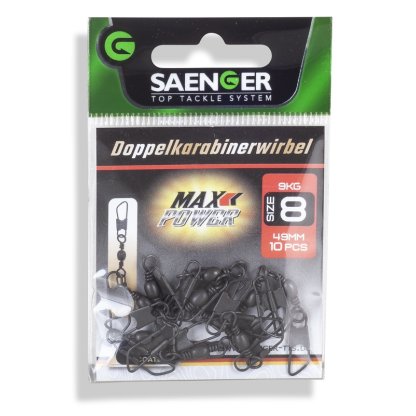Saenger obratlík s dvěma karabinkami Doppel10 47mm, 10ks/bal