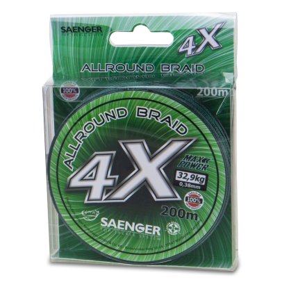 Saenger šňůra 4X Allround Braid 200m 0,55mm zelená