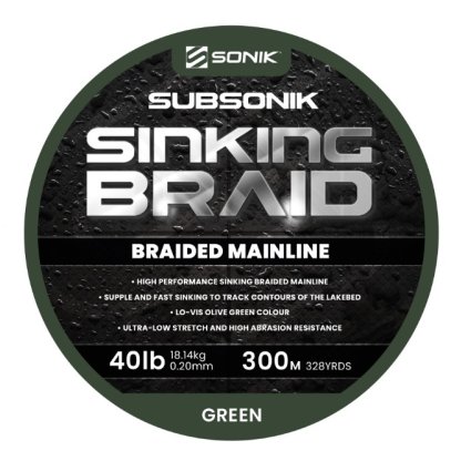 Sonik Šňůra Subsonik Sinking Braid 300m 0,20mm 40lb