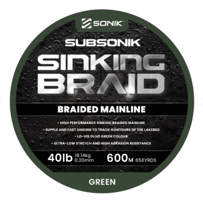 Sonik Šňůra Subsonik Sinking Braid 600m 0,20mm 40lb