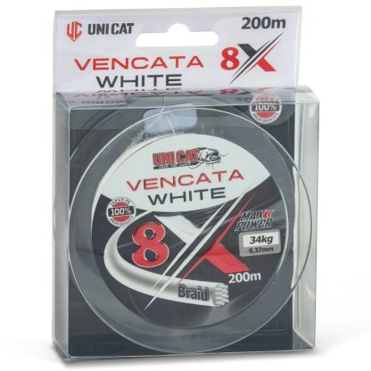Uni Cat šňůra Vencata White 8X 200m 0,60mm 57kg