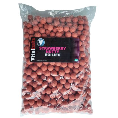 Vitalbaits Boilies Strawberry Nutty 5kg 14mm