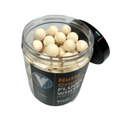 Vitalbaits Pop-Up Nutty Crunch Fluor White 80g 14mm