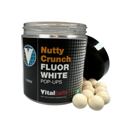Vitalbaits Pop-Up Nutty Crunch Fluor White 80g 14mm
