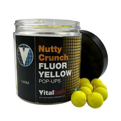 Vitalbaits Pop-Up Nutty Crunch Fluor Yellow 80g 18mm