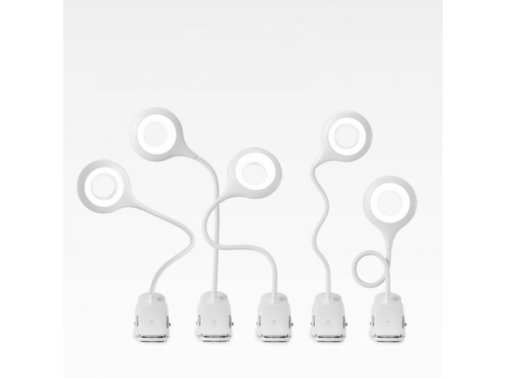 Bezprzewodowa lampka LED do czytania z klipsem + czarny kabel micro USB