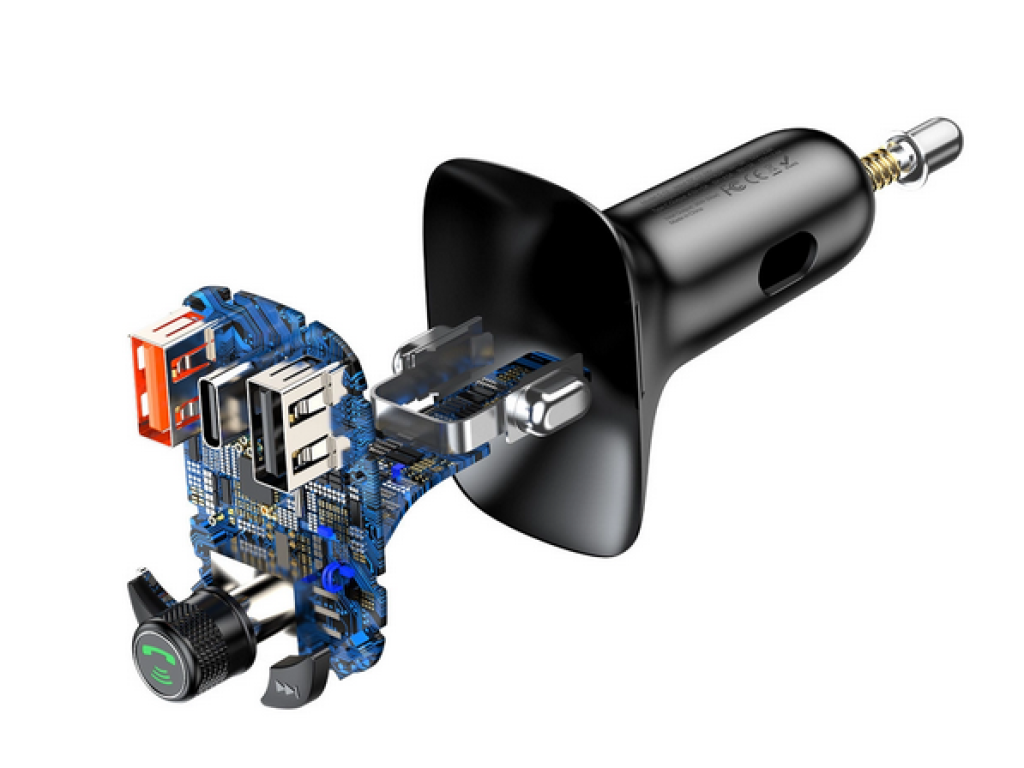 Bluetooth-Sender/Ladegerät für das Auto Baseus S-13 – Schwarz