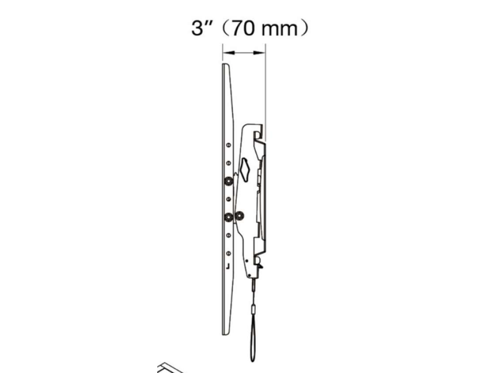 DF70-T Sklopný nástěnný držák TV 55''–85'' nosnsot 68,2 kg