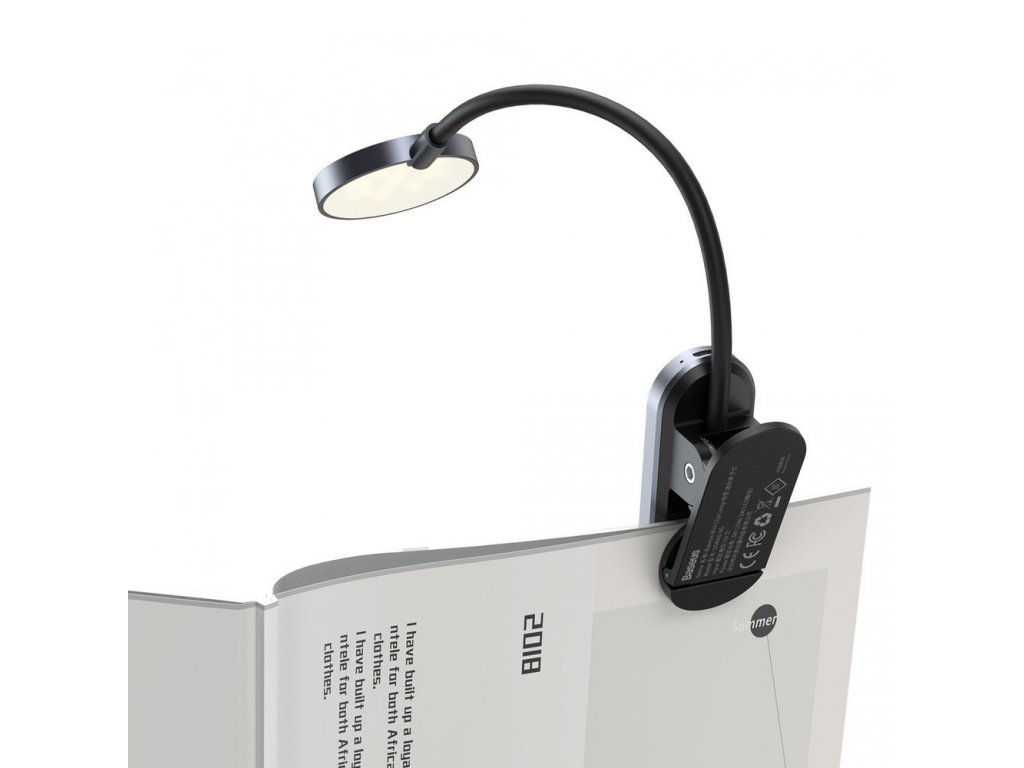 DGRAD-0G mini LED-es olvasólámpa klipszes szürke színű