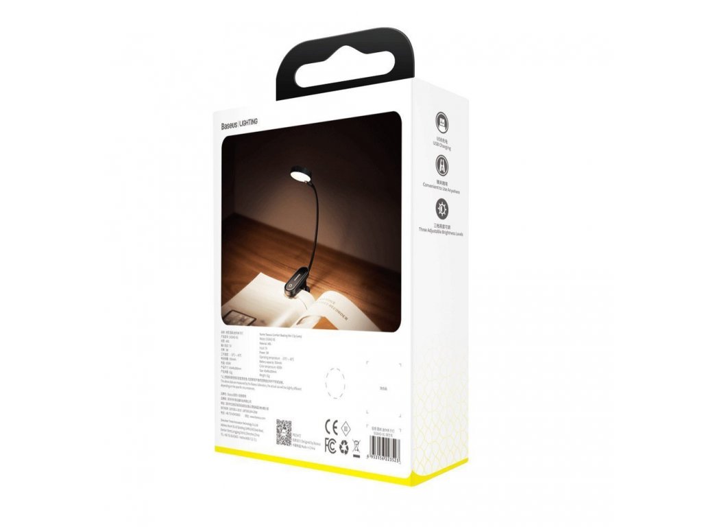DGRAD-0G mini LED svetilka za branje s sponko siva