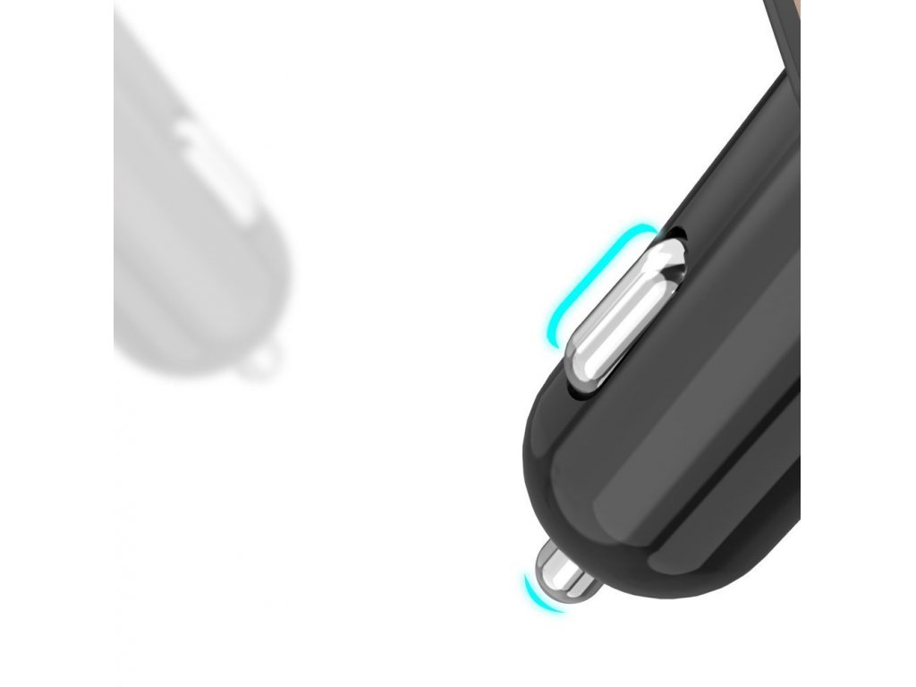Dudao FM Transmitter Bluetooth nabíječka do auta MP3 3.1 A 2x USB černá (R2Pro černá)