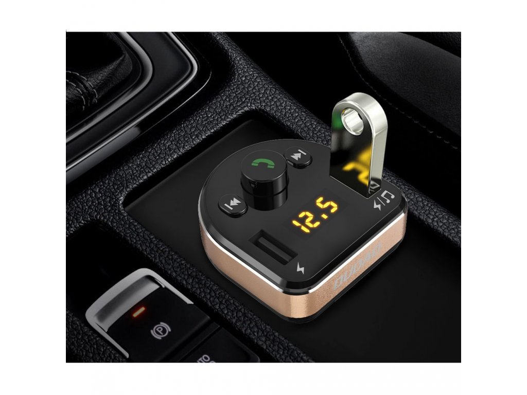 Dudao FM adóvevő Bluetooth autós töltő MP3 3.1 A 2x USB fekete (R2Pro fekete)