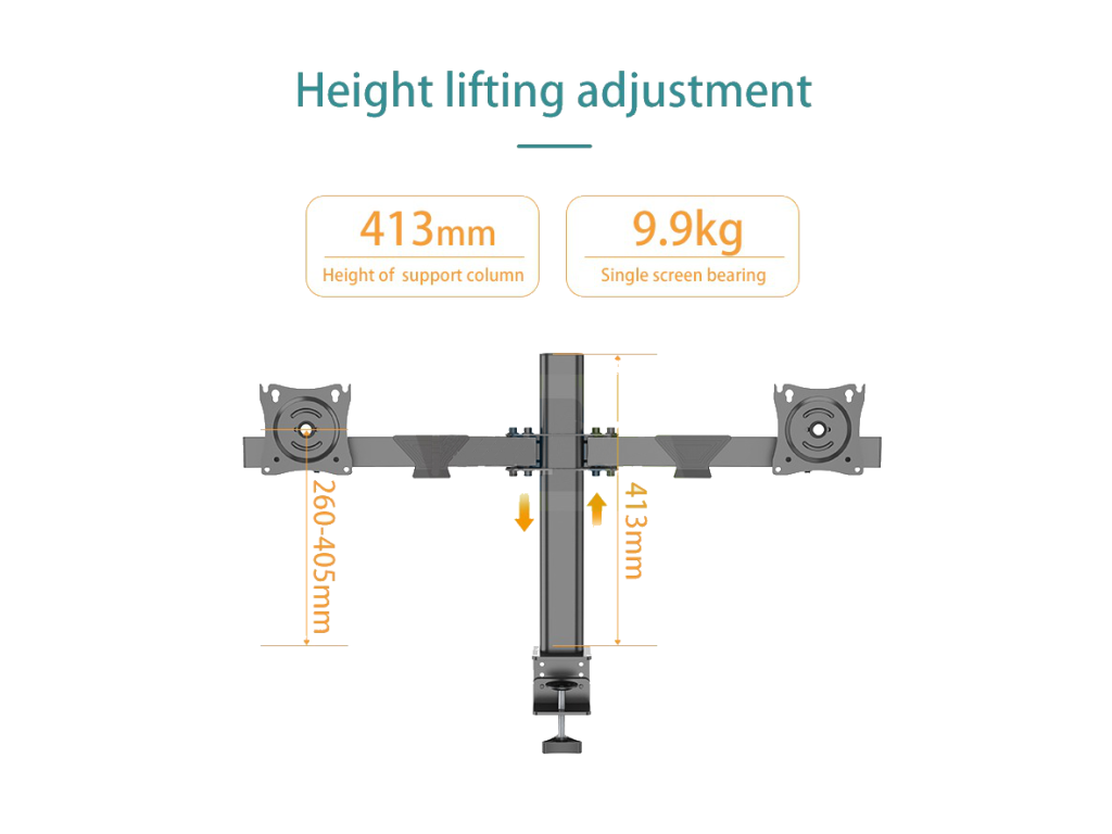 DZ220-J Držák na 2 monitory 17"–32" nosnost 9 kg