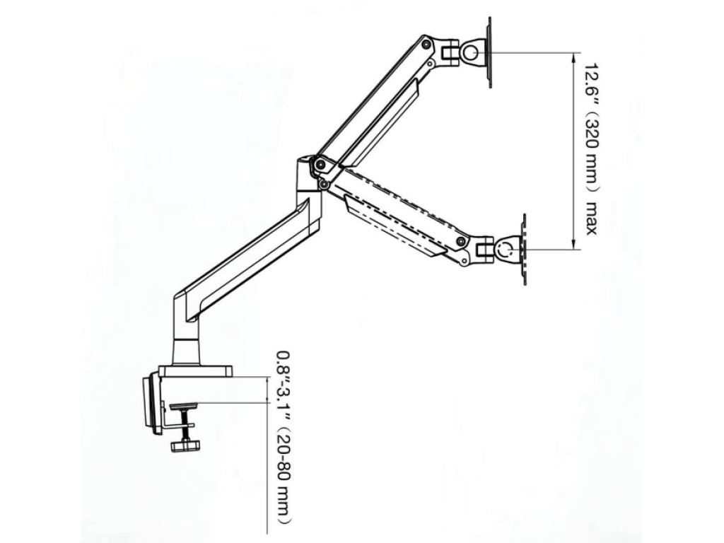 G40 Stolní držák na monitor 22''–40'' nosnost 2–15 kg