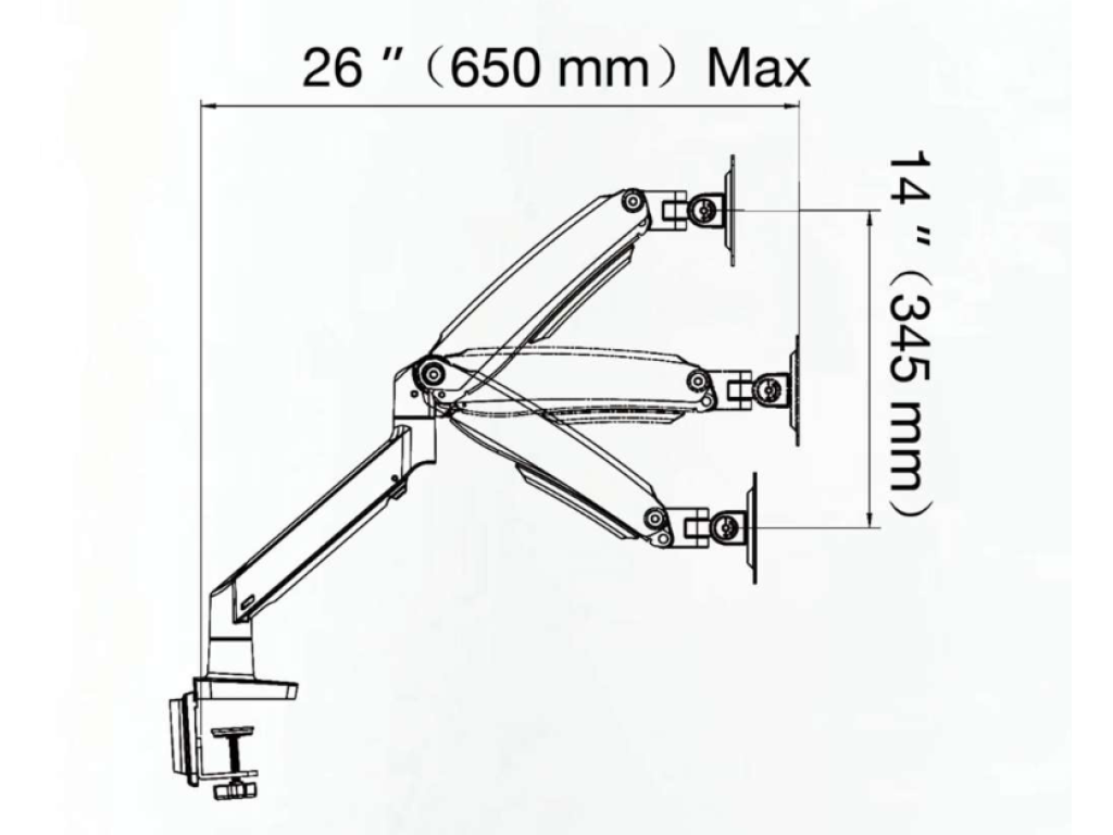 G70 Stolní držák monitoru 22''–35'' nosnost 2–12 kg