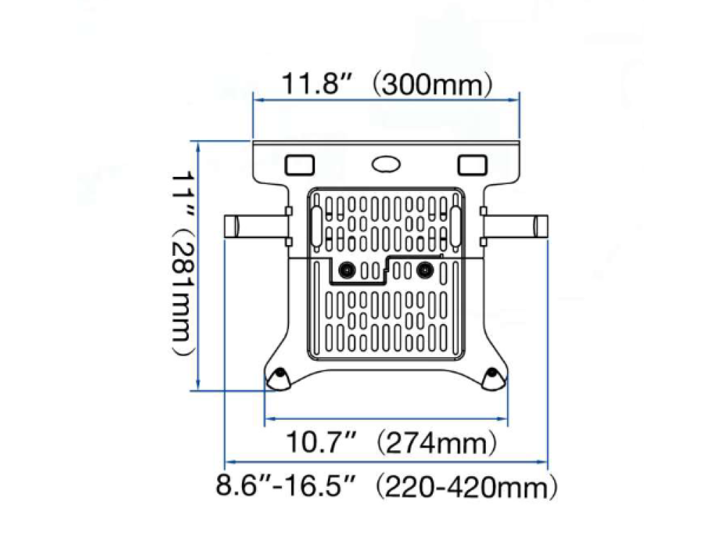 H180-FP Stolní duální držák na monitor 17''–27'' s držákem na notebook 10''–17'' nosnost 2–9 kg