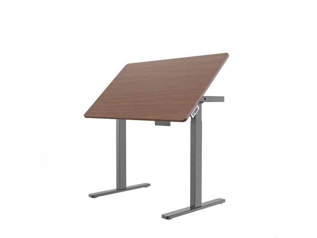 HED122F bílá Elektricky výškově nastavitelný kancelářský stůl s nastavitelný úhel