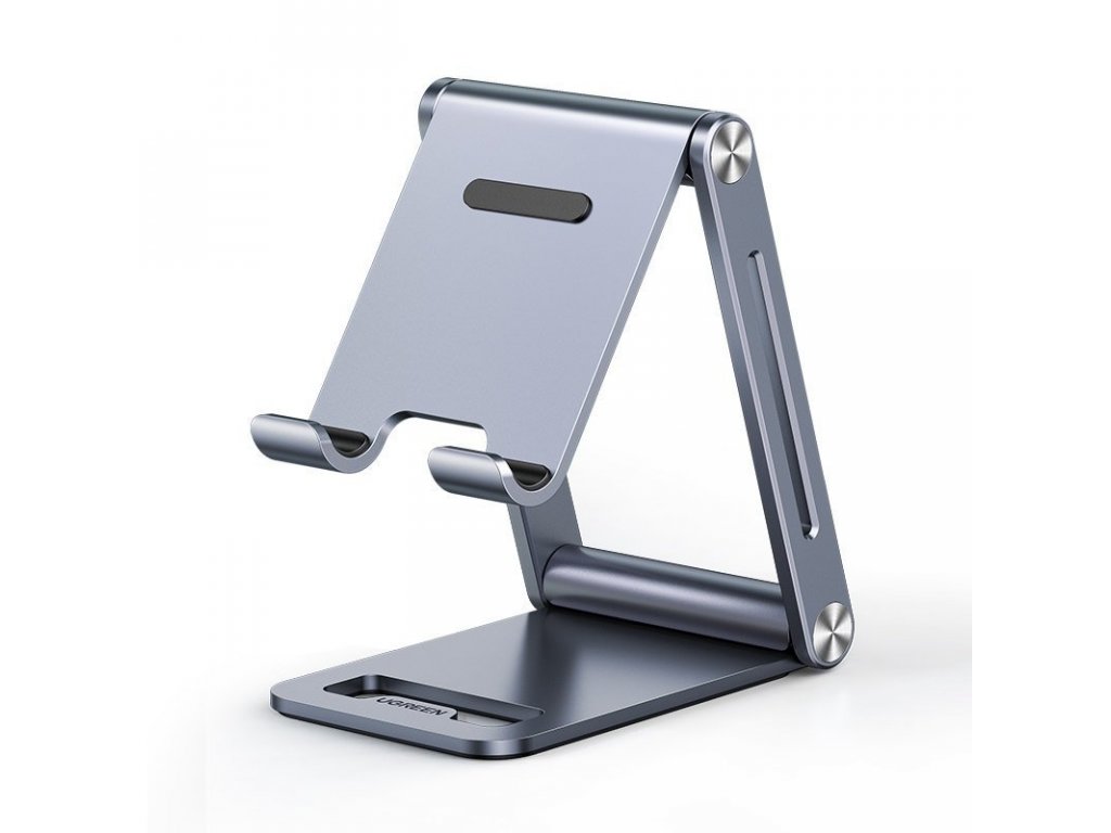 Aluminiowy składany stojak na telefon lub tablet, szary (LP263 80708)