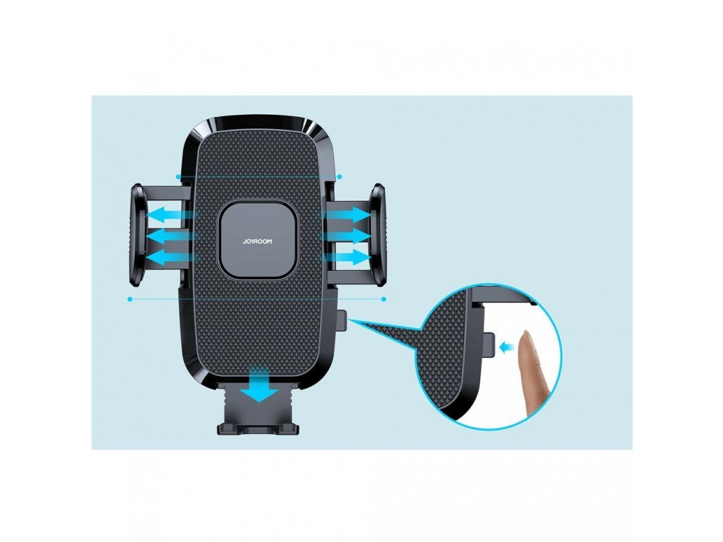 Joyroom suport de telefon auto cu braț flexibil pentru parbrizul tabloului de bord negru (JR-ZS259)