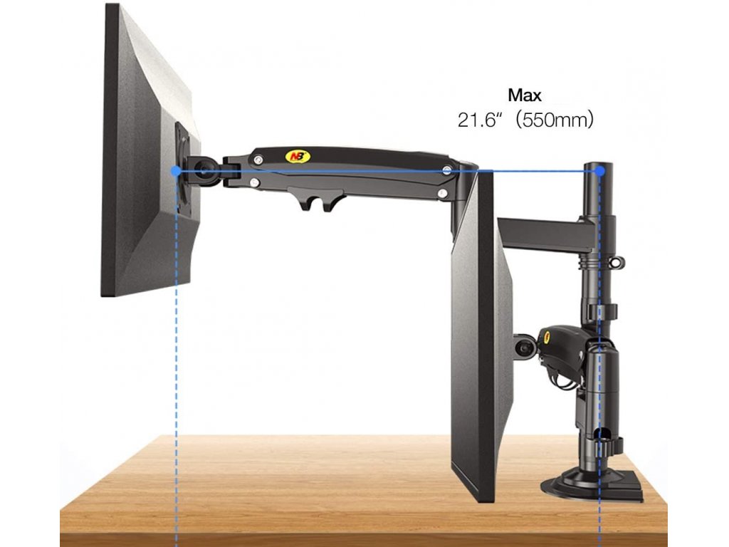 Irodai tartó 2 monitorhoz NB H180B