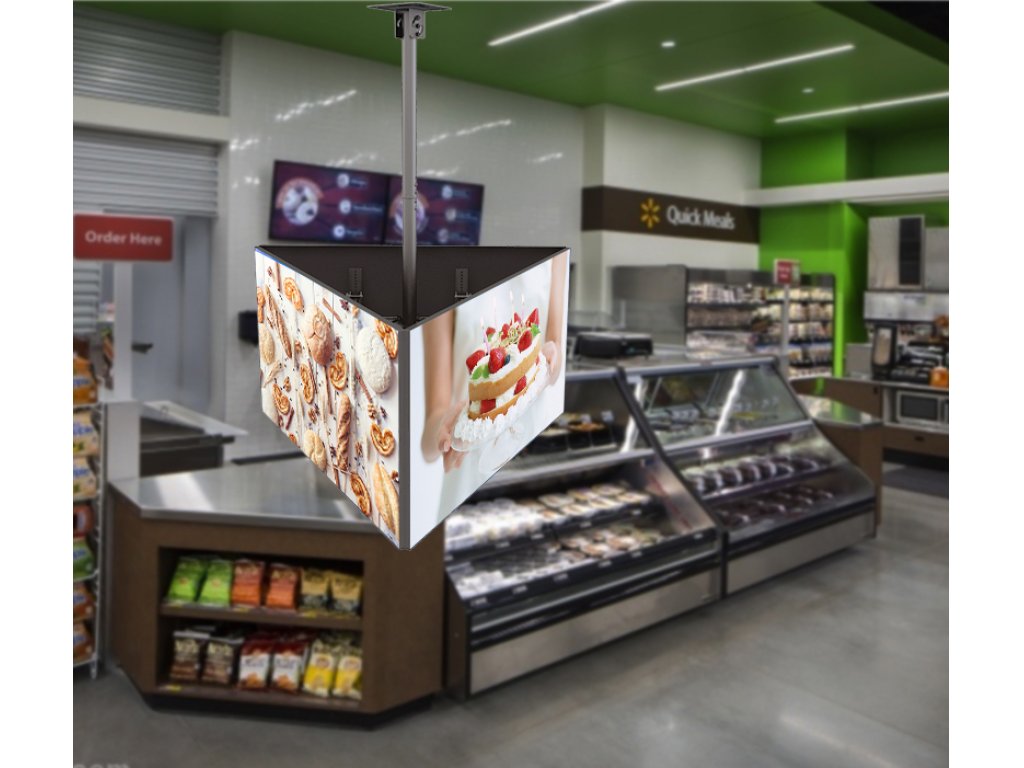 SB-LCM3U Profesionální stropní systém pro 3 obrazovky 32''–65'' nosnost 30 kg (x3)