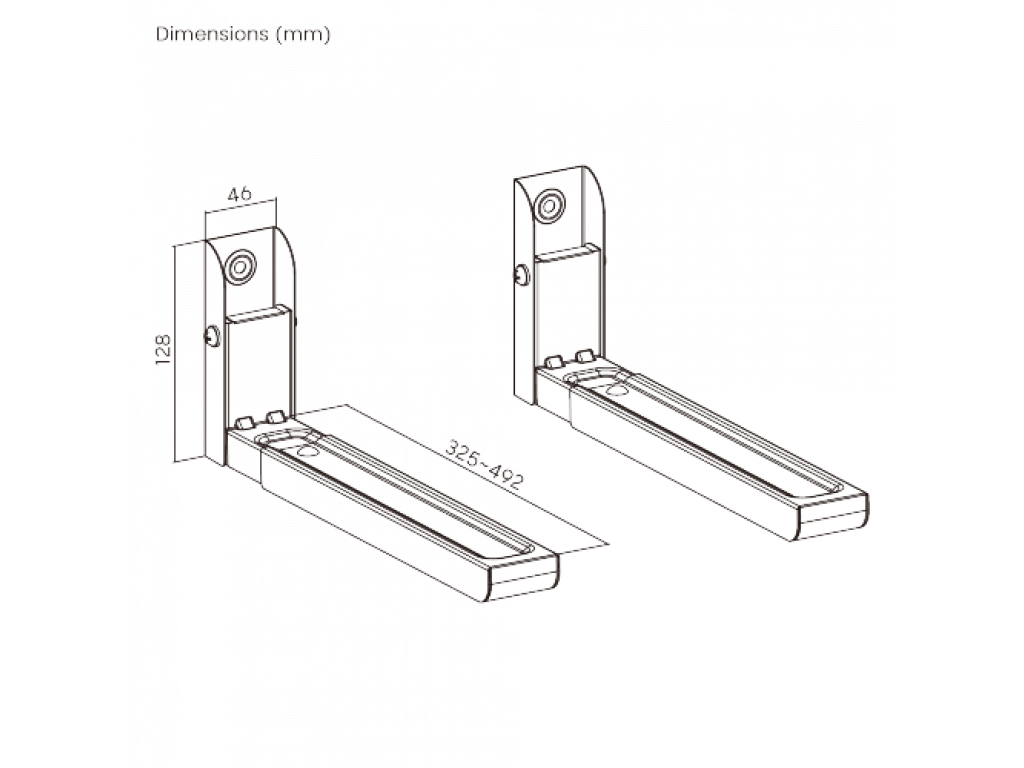 MB-6 Držák na mikrovlnku nosnost 30 kg černý