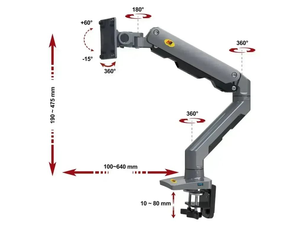 NB G60 Herní držák monitoru 32–60'' nosnost 20 kg