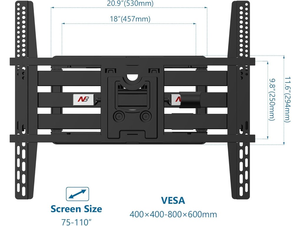 NB SP5 polohovatelný držák na TV 75"–110" nosnost 90 kg