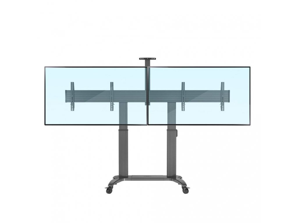 NB T75-2A 2 Stojalo za TV s kolesi 55-75" (x2) nosilnost 136,4 kg