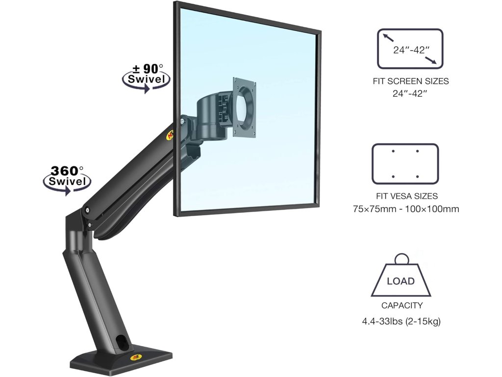 NB45-B Nastavitelný držák monitoru 24"–42" nosnost 15 kg