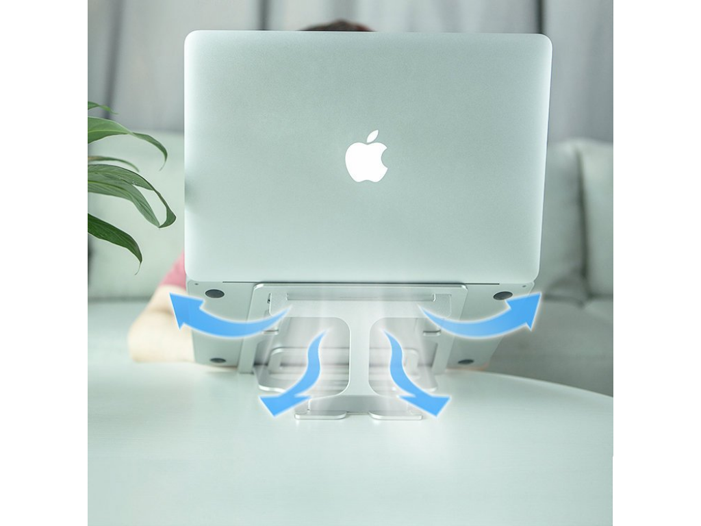 Nillkin FlexDesk skládaný podstavec / stojan pro notebook MacBook stříbrný