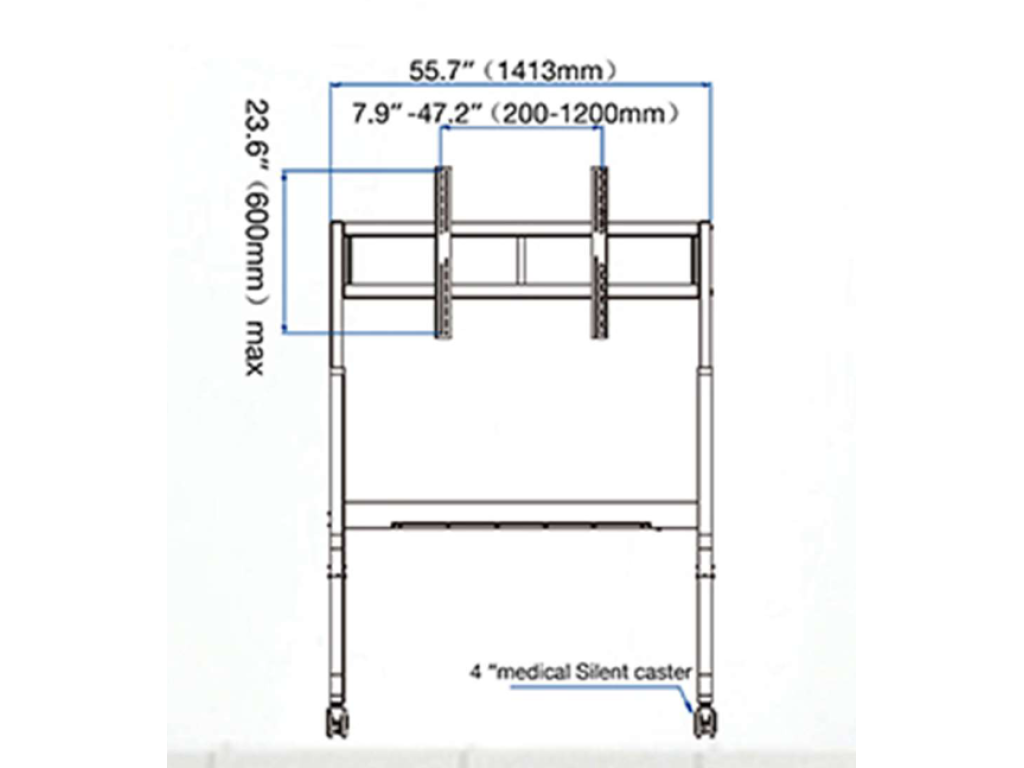 P320 Mobilní stojan pro TV 80''–110'' nosnost 90,9 kg