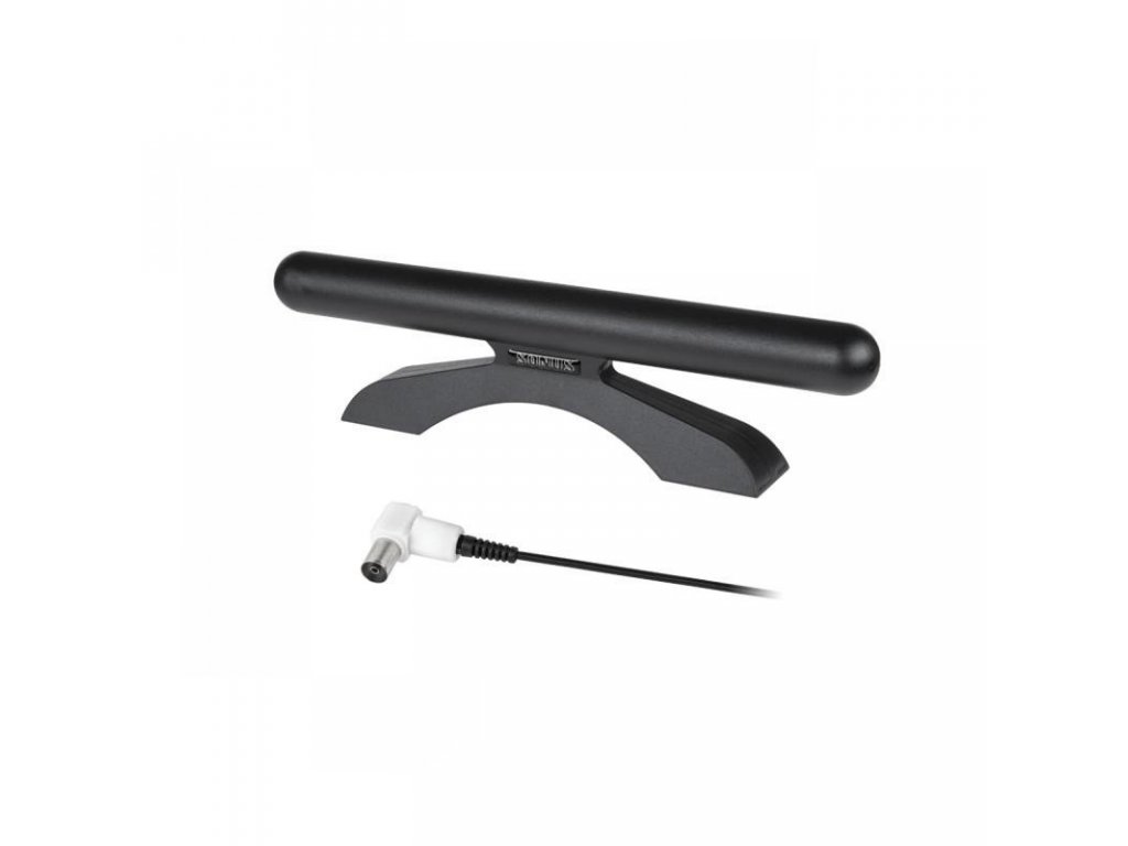 Antenna TV/FM Thomson ANT1487BK – 45 DB, Amplificatore Regolabile, Per DVB-T/T2 E DAB/DAB+ (nera, Indoor)