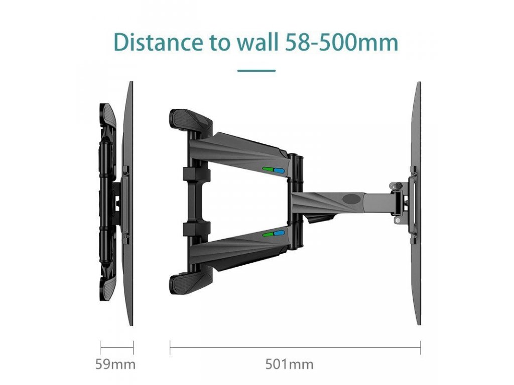 Q6 kloubový univerzální držák na tv nosnost 45,5kg