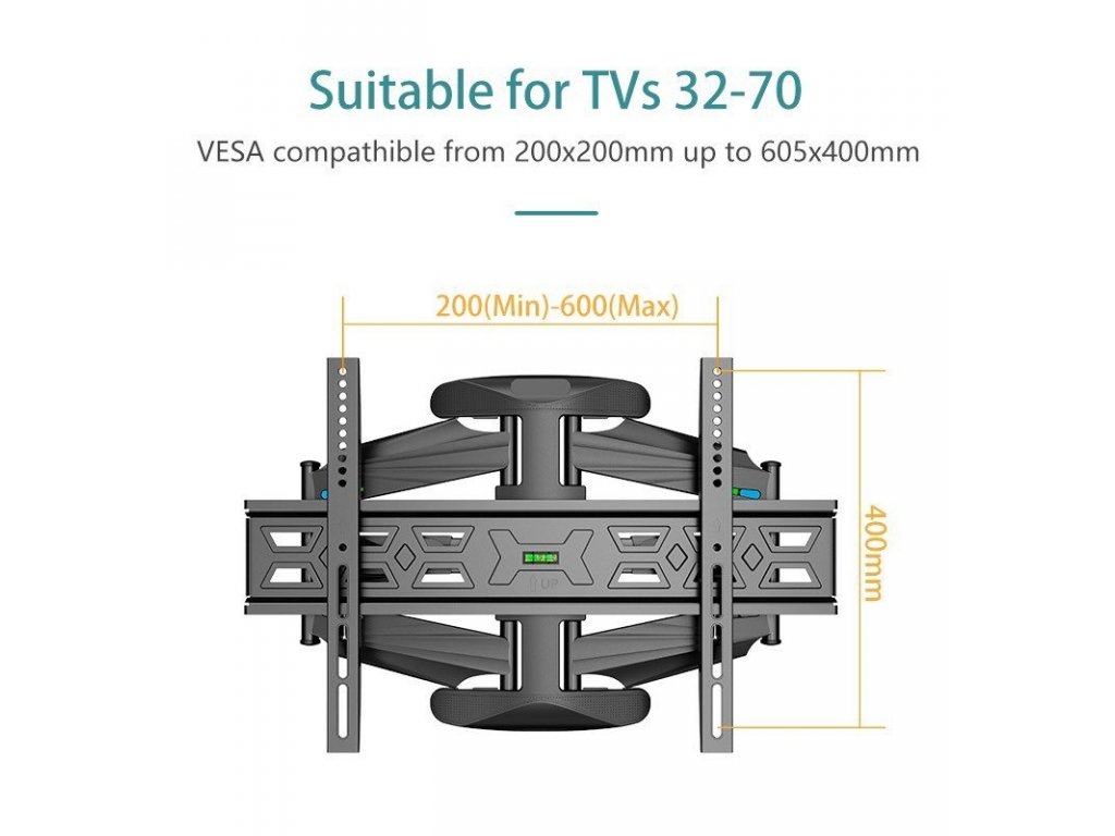 Suport universal articulat pentru televizor Q6 capacitate 45,5 kg