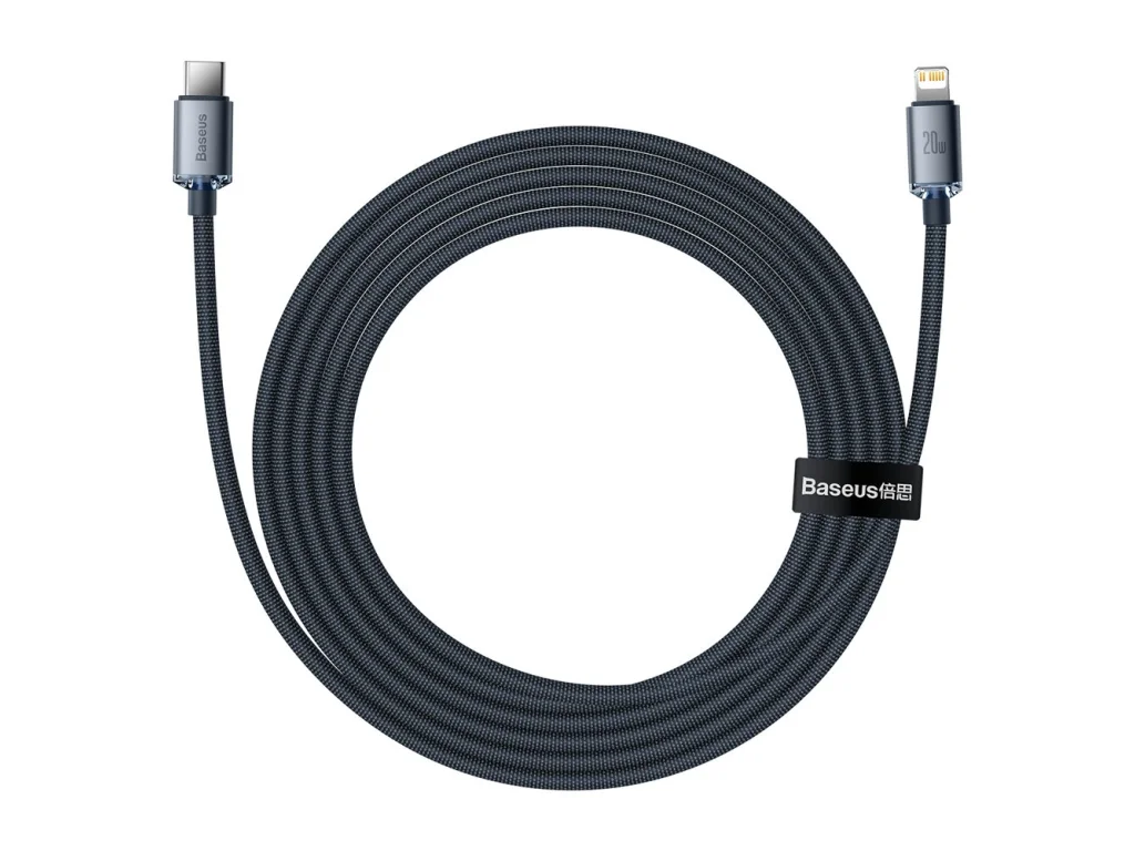 Rychlenabíjecí kabel Baseus Crystal Shine Series Lightning/USB-C 20 W 2 m