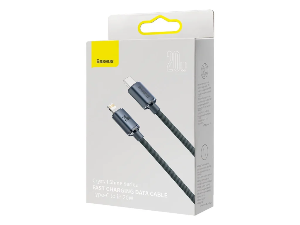 Rychlenabíjecí kabel Baseus Crystal Shine Series Lightning/USB-C 20 W 2 m