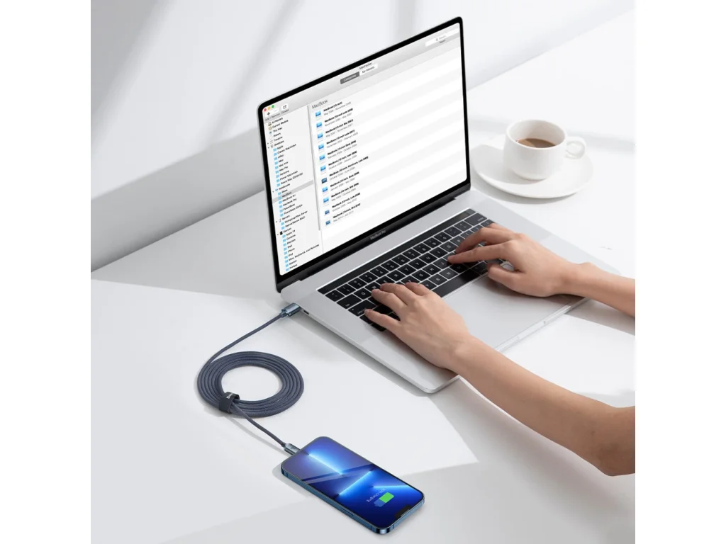 Rychlenabíjecí kabel Baseus Crystal Shine Series Lightning/USB-C 20 W 2 m