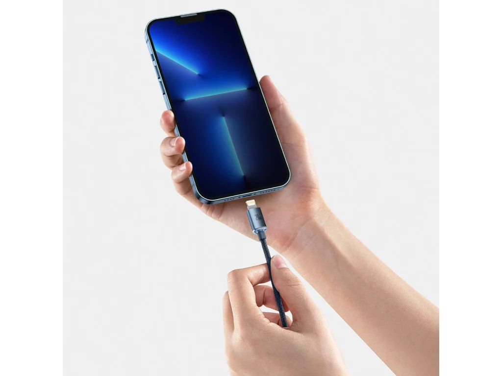 Rychlenabíjecí kabel Baseus Crystal Shine Series Lightning/USB-C 20 W 2 m
