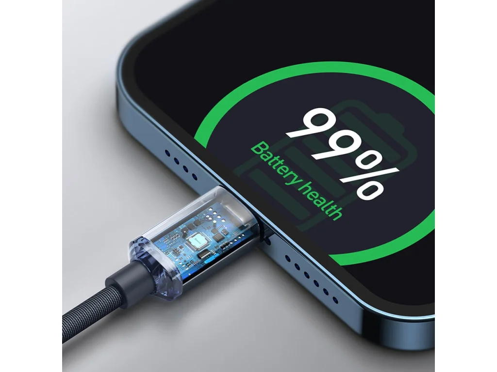 Rychlenabíjecí kabel Baseus Crystal Shine Series Lightning/USB-C 20 W 2 m