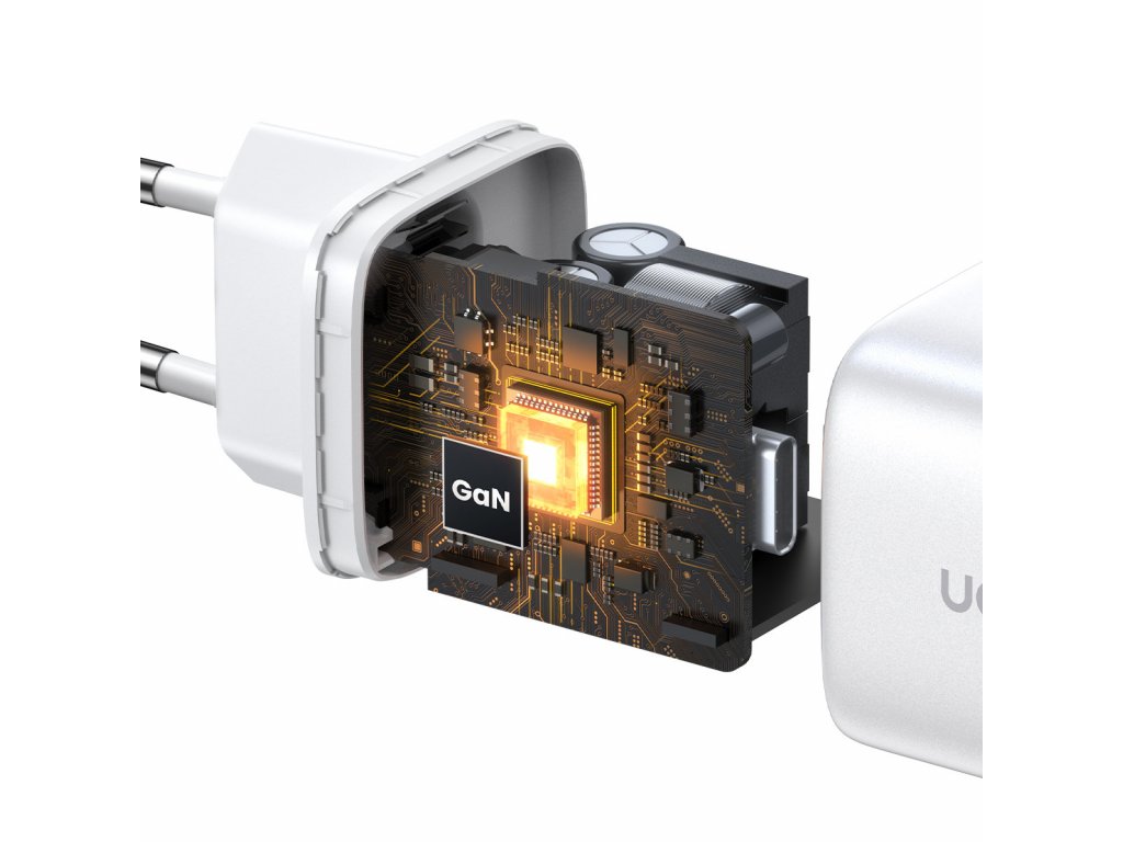 Rýchlonabíjačka GaN 2 x USB-C 45W QC PD Ugreen CD294 - biela