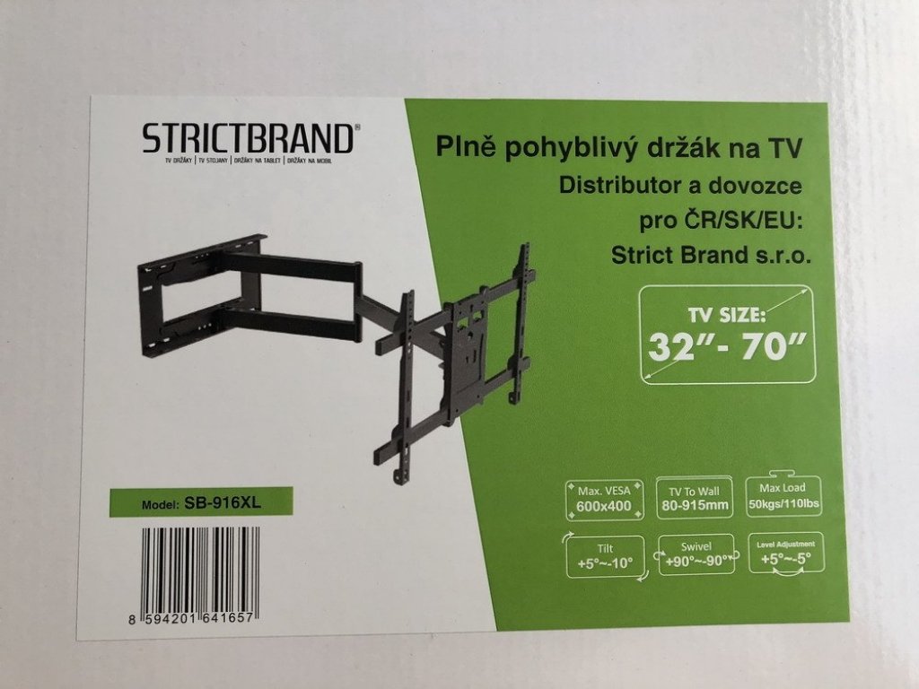 SB-916XL profesionálny držiak TV dĺžka 915 mm nosnosť 50 kg