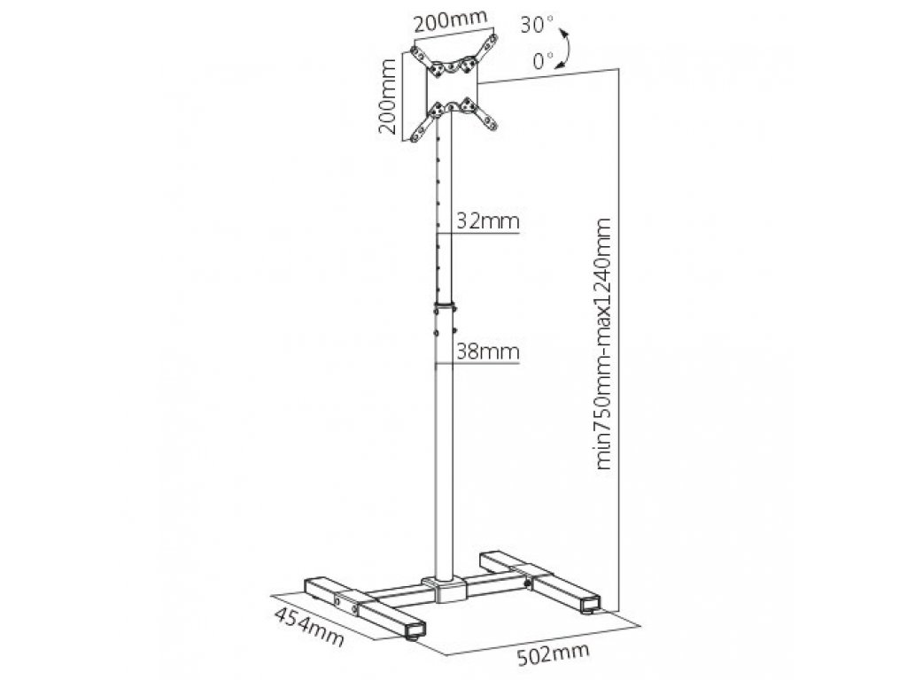 SB74 Suport TV reglabil 13-42" capacitate 20 kg