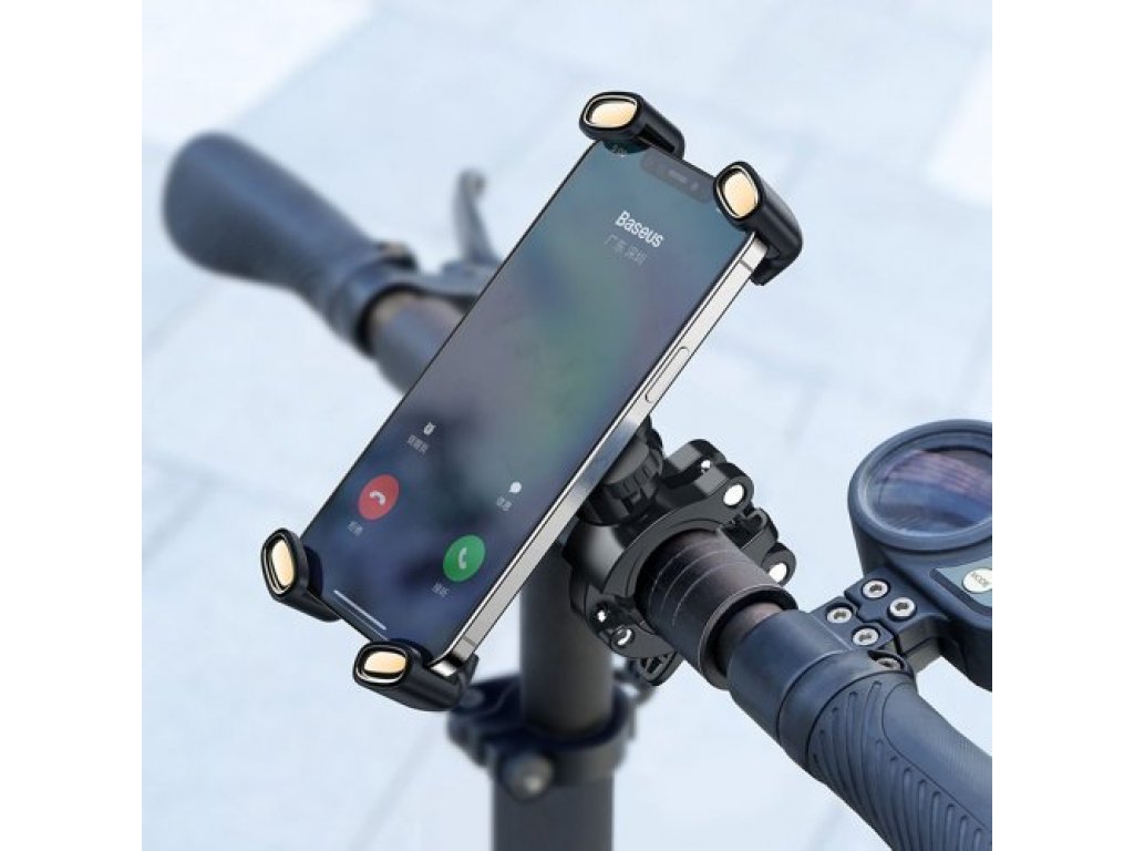 SUQX-01 univerzális kerékpáros telefontartó a kormányhoz fekete színben