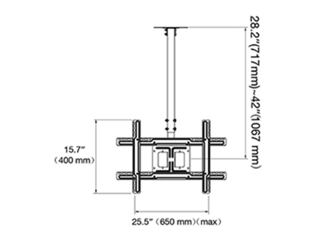 T560-15 Stropní držák nosnost 68,2 kg bílá barva