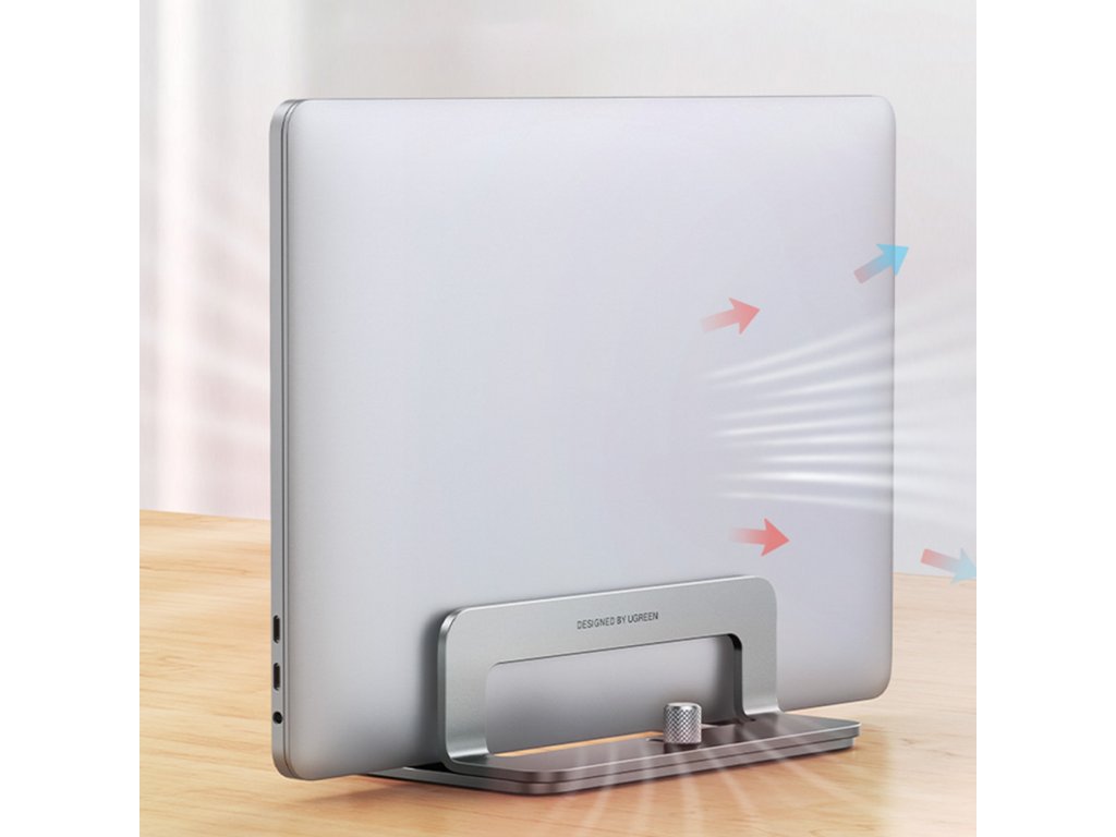 Ugreen aluminiowa pionowa podstawka pod laptopa srebrna (LP258)