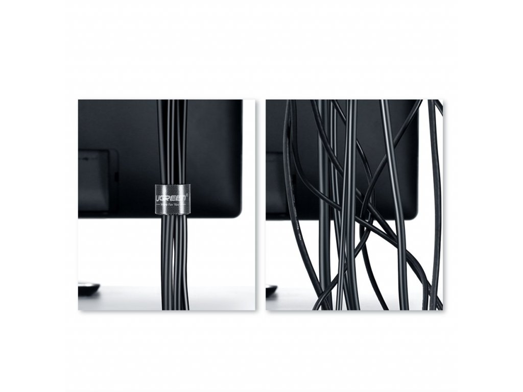 Ugreen Velcro organizator de cabluri bandă Velcro 2 m negru (40354)