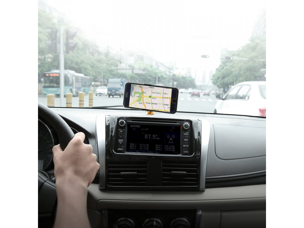 Univerzální magnetický držák telefonu do auta Baseus Small Ears Series na palubní desku černý (SUER-B01)