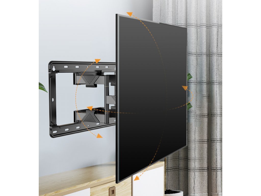 UT75 výsuvný otočný držák pro TV 55"- 75" nosnost 40 kg